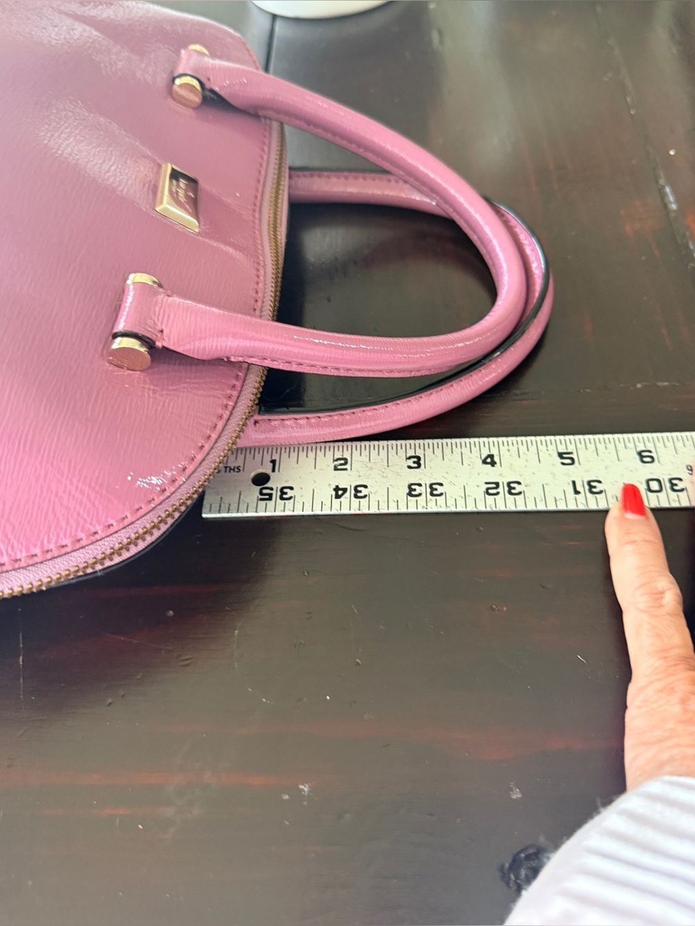 Kate Spade "Carli Place" satchel 
lilac patent leather w/gold-tone
Hardware NWOT - Picture 13 of 13